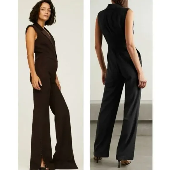 JONATHAN SIMKHAI Reyna Tailored Jumpsuit Black‎ Size 4